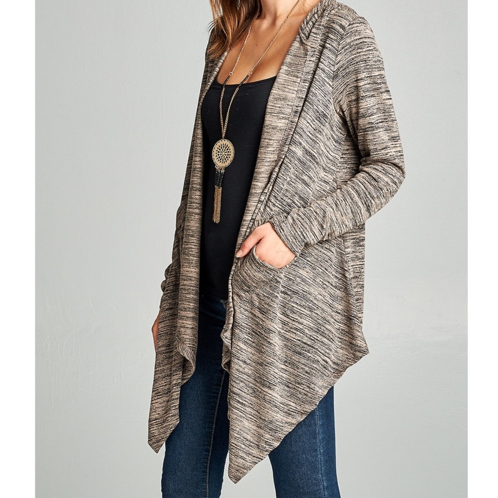 NEW - Renee C. Waterfall Hooded Cardigan